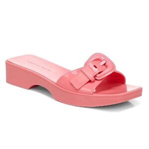 Veronica Beard 'Davina' Jelly Slip-On Sandals, Dragonfruit Size 8